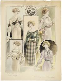 Les Grandes Modes de Paris (Supplement) No.142 Pl.1689: Nos Corsages pour la Demi saison