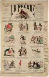 La Fronde No.1 Dimanche 5 Avril 1874: Ceufs de Paques et Poissons d'Avril, Revue Comique du Mois, par Bertall