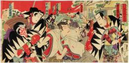 楊洲周延　浮世絵「仮名手本忠臣蔵打入ノ図」