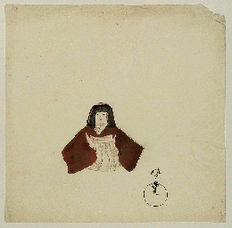 久保田佐四郎　木版画「御所人形」（6）
