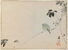 一見連城　木版画「花鳥画」（仮）