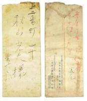 与謝野 寛（鉄幹） 書簡扁額 （秋山 光夫宛・封筒付）