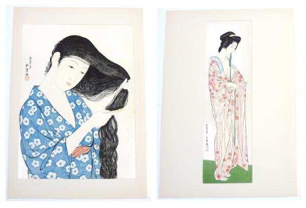 女六題」橋口五葉木版画6葉(橋口五葉) / 古本、中古本、古書籍の