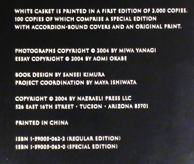 WHITE CASKET （海外版やなぎみわ写真集）(やなぎみわ/Miwa Yanagi