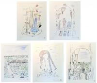 斎藤真一 淡彩画集 哀歌 （限定本A：限定30部 額装肉筆淡彩画一額・銅版画5葉付属）