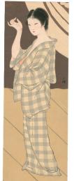 【木版】女役者　
