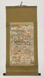 釈迦如来涅槃之図　丹絵