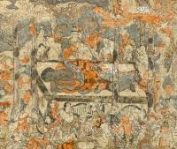 釈迦如来涅槃之図　丹絵