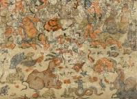 釈迦如来涅槃之図　丹絵