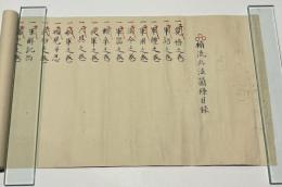 楠流兵法箇條目録