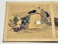 明治期頃筆 極彩色 絹本春画張り込み帖