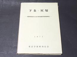 下条・灰塚 : 長野県更埴市の古代集落遺跡発掘調査報告