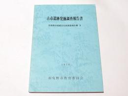 古市遺跡発掘調査報告書　羽曳野市埋蔵文化財調査報告書3