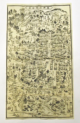 名所細吟旧跡増補 高野山絵図 (高野山惣絵図) / 古本、中古本、古書籍