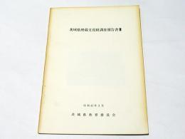 茨城県埋蔵文化財調査報告書3