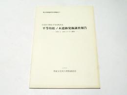 平等坊松ノ木遺跡発掘調査報告 : 1984.3,1985.9～12調査