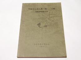 平城京左京八条一坊三・六坪発掘調査報告書