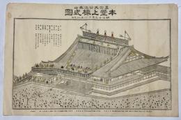 真宗大谷派本山 本堂上棟式図　(木版画)