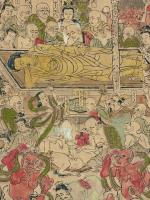 道益版　釈迦涅槃図　(掛軸)