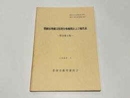 豊岡市埋蔵文化財分布地図および地名表