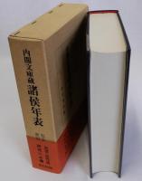 内閣文庫蔵 諸侯年表