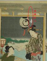 浮世絵「當世美人揃」　三枚続き