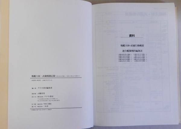 戦艦大和・武蔵戦闘記録(アテネ書房編集部) / 古本、中古本、古