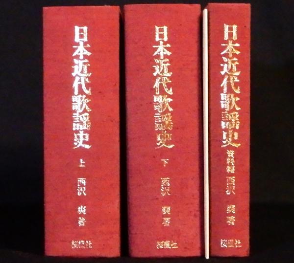 日本近代歌謡史 全3冊 西沢爽 日本近代歌謡史 全3巻