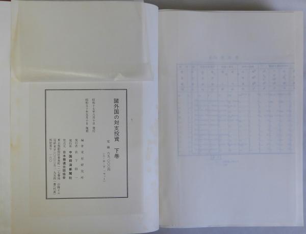 諸外国の対支投資 復刻版 上中下全3巻揃(東亜研究所) / 瑞弘堂