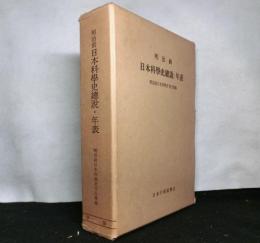明治前日本科学史総説・年表