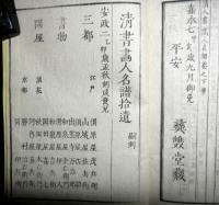清書画人名譜　上中下揃３冊