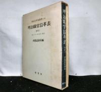 明治職官沿革表　合本１（慶応３年～明治１９年/職官）　明治百年史叢書２７１