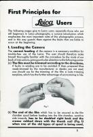 DIRECTIONS FOR YOUR LEICA CAMERA