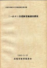 三ケ山オニ谷遺跡発掘調査概要 :貝塚市埋蔵文化財調査報告 ; 第28集 