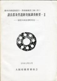 讃良郡条里遺跡発掘調査概要 : 都市計画道路国守黒原線建設工事に伴う 2