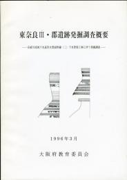 東奈良3・郡遺跡発掘調査概要 : 安威川流域下水道茨木箕面幹線(二)下水管渠工事に伴う発掘調査