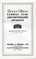 ZEISS　IKON　cameras,films and photographic apparatus