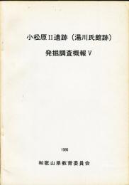 小松原2遺跡(湯川氏館跡)発掘調査概報 5 