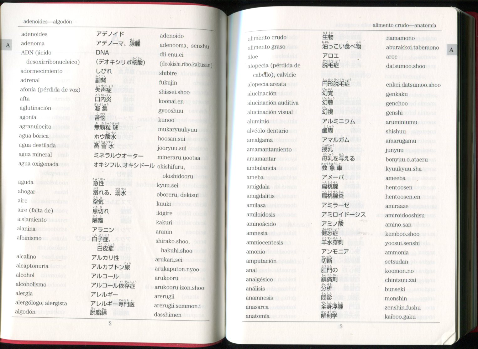 暮らしの医学用語辞典―スペイン語・日本語/日本語・スペイン語(中萩