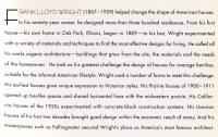Frank Lloyd Wright: Designs for Living: Postcard 