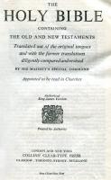 The Holy Bible containing the Old and New Testaments（木製）三方金
