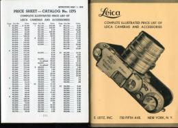 Leica Illustrated Price List & Catalog, 1939: Morgan & Morgan Reprint　Booklet No.1275