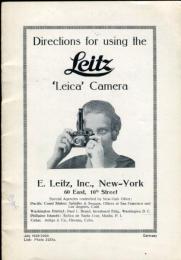 Directions for Using the Leitz "Leica" Camera July 1928 Reprint by Morgan & Morgan 