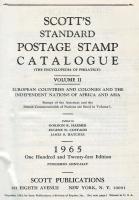 SCOTT'S STANDARD POSTAGE STAMP CATALOGUE: 1965. Volume 2. Hardcover