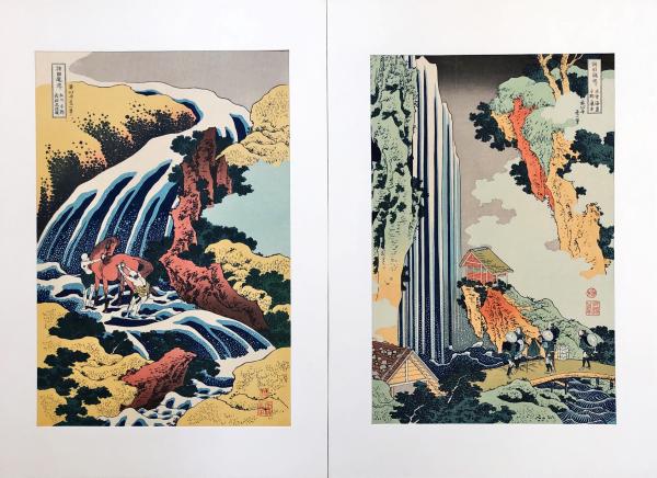 葛飾北斎筆『諸国瀧廻り』錦絵大判八枚組(葛飾北斎 [画]) / 古本