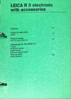 LEITZ General Catalogue for Photographic	
 Dealers Edition of 15-9-1978