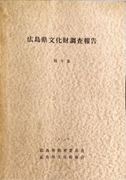 広島県文化財調査報告 第9集