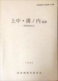 上中・溝ノ内遺跡 : 発掘調査報告書　　加東郡埋蔵文化財報告書, 18