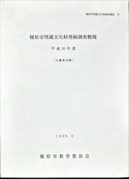 橿原市埋蔵文化財発掘調査概報　平成10年度　大藤原京跡
　橿原市埋蔵文化財調査概要16