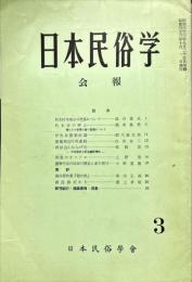 日本民俗学会報　第3号　
Bulletin of the Folklore Society of Japan 
NIHON-MINZOKUGAKU